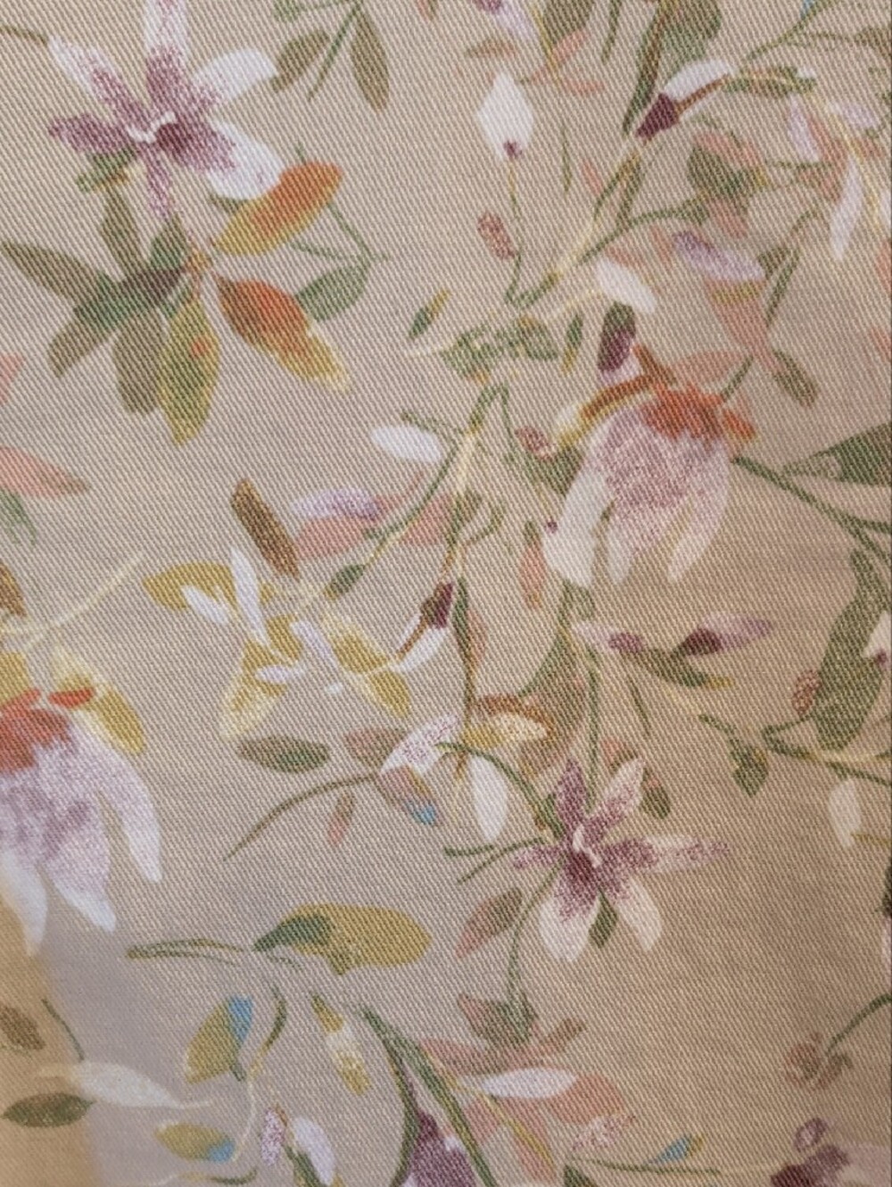 Gloria Vanderbilt Amanda Floral Jeans Size 12 Short| Beige Stretch Crop - Picture 4 of 9